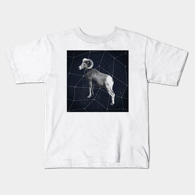 Aries Constellation Kids T-Shirt by RAADesigns